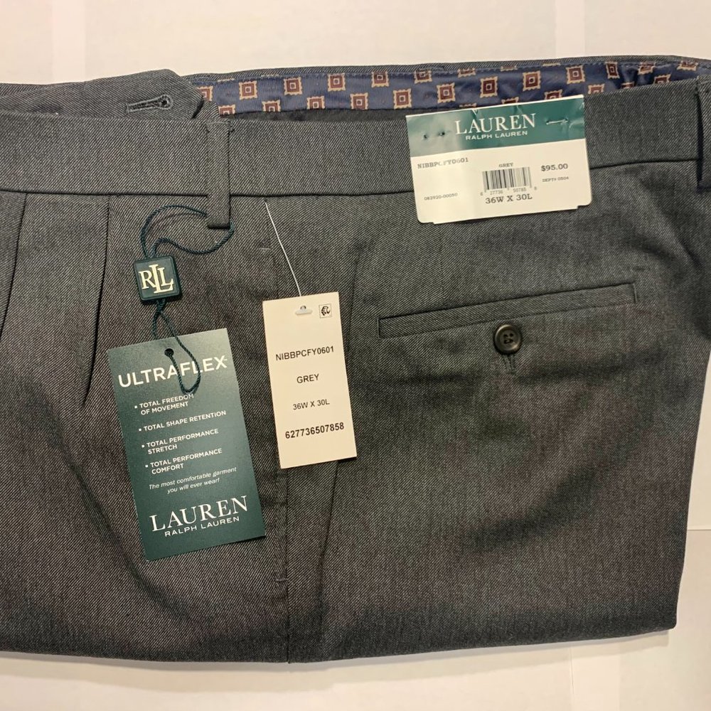 Ralph Lauren Charcoal Grey Dress Pants (36x30) (NWT)